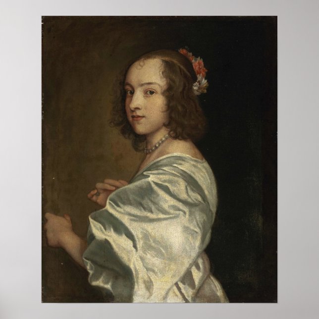 Van Dyck - Circle Portrait of Margaret Lemon Poster (Vorne)