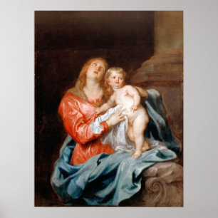 Van Dyck - die Madonna und das Kind Poster