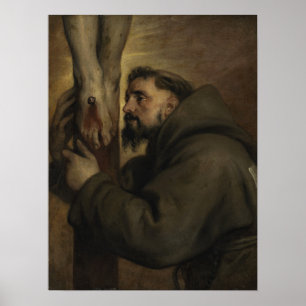 Van Dyck - Heiliger Franziskus von Assisi am Fuße  Poster