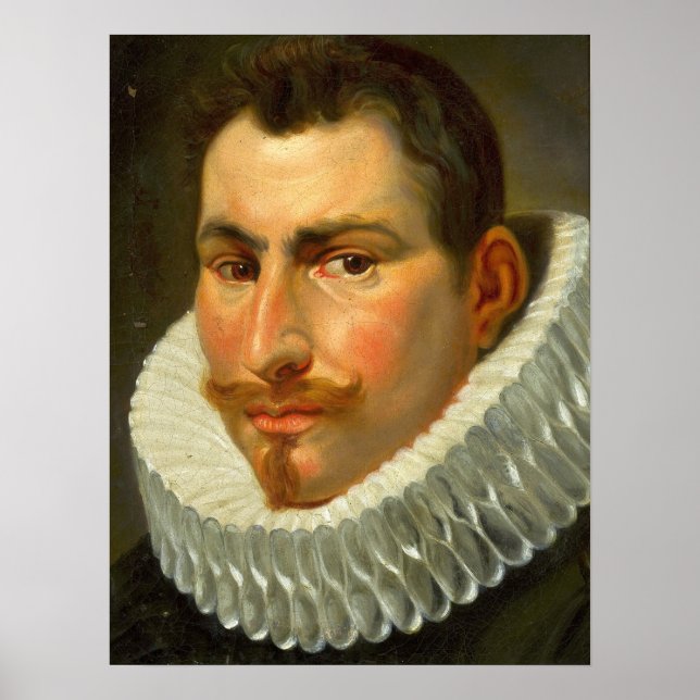Van Dyck - Leiter eines Mann in einem Frill Poster (Vorne)