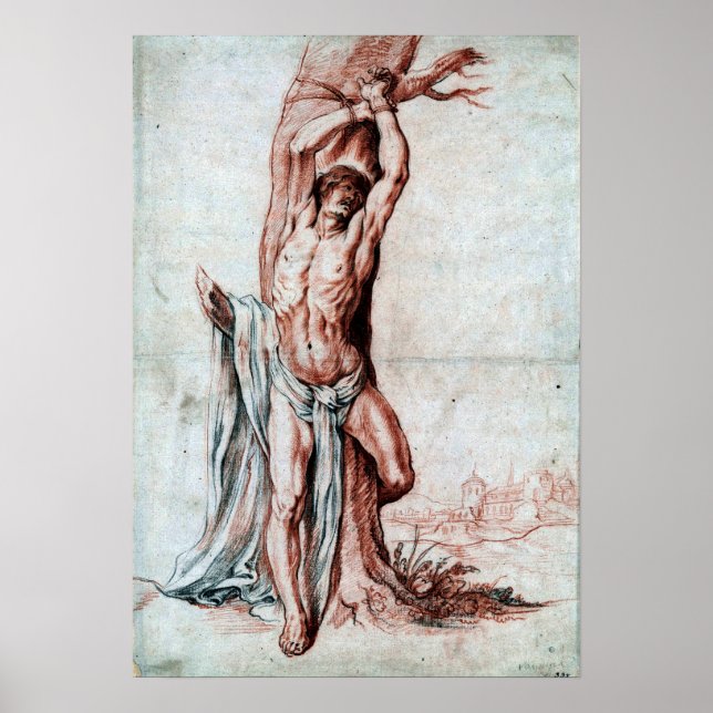 Van Dyck - Martyr an einen Baum gebunden Poster (Vorne)