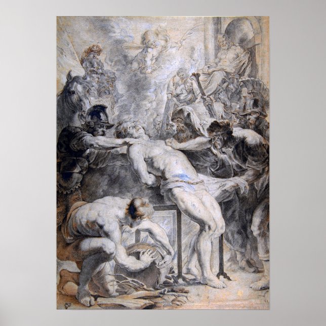Van Dyck - Martyrium des Heiligen Lawrence Poster (Vorne)