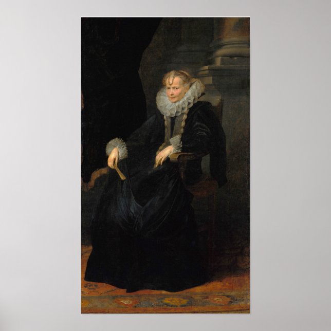 Van Dyck - Portrait einer weiblichen Genosse Poster (Vorne)