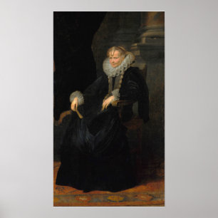 Van Dyck - Porträt einer genuesischen Dame Poster