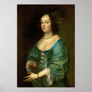 Van Dyck - Porträt von Mary Ruthven, Ehefrau des K Poster