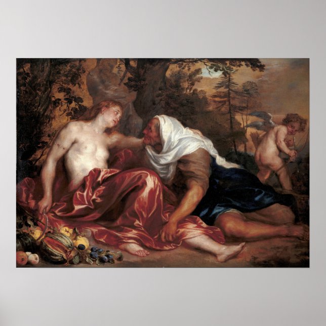 Van Dyck - Vertumnus und Pomona Poster (Vorne)