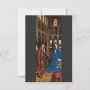Van Eyck’s Verkündigung Premium Kathedralenglas Dankeskarte