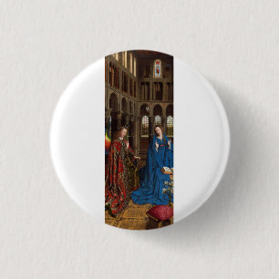 Van Eycks Verkündigung Premium Kathedralenlicht Button