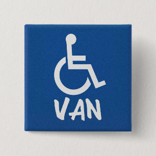 Van für Behinderte Button