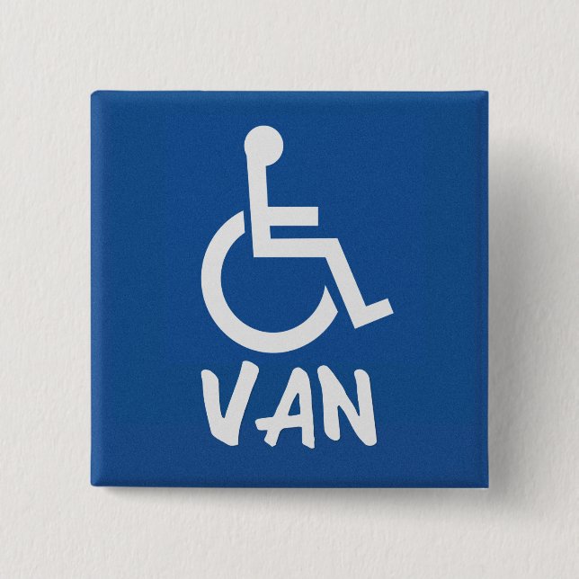 Van für Behinderte Button (Vorderseite)