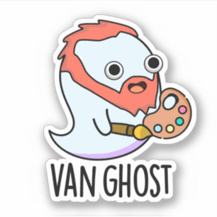 Van Ghost Funny Artist Ghost Pun Aufkleber