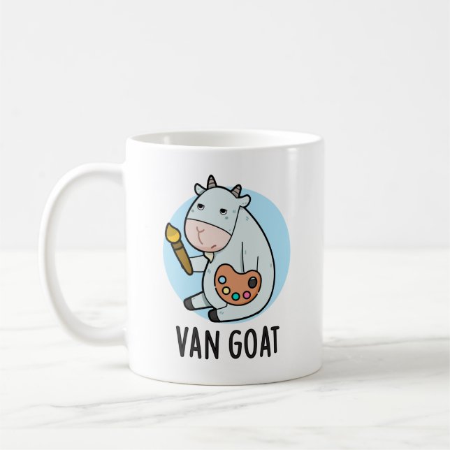 Van Goat Funny Artist Pun Kaffeetasse (Links)