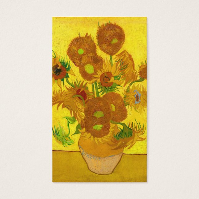 Van Gogh 15 Sonnenblumen in einer Vase der Kunst (Vorderseite)