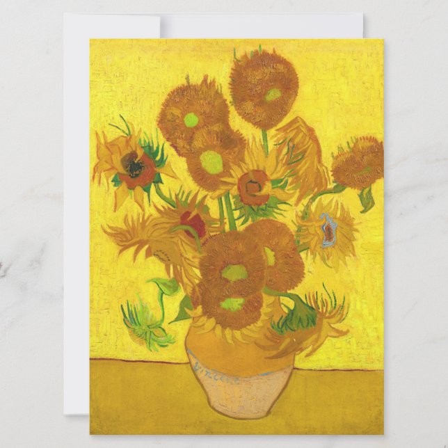 Van Gogh 15 Sonnenblumen in einer Vase der Kunst (Vorderseite)