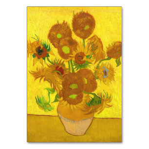 Van Gogh 15 Sonnenblumen in einer Vase der Kunst Tischnummer
