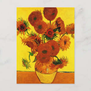 Van Gogh 15 Sonnenblumen Postkarte