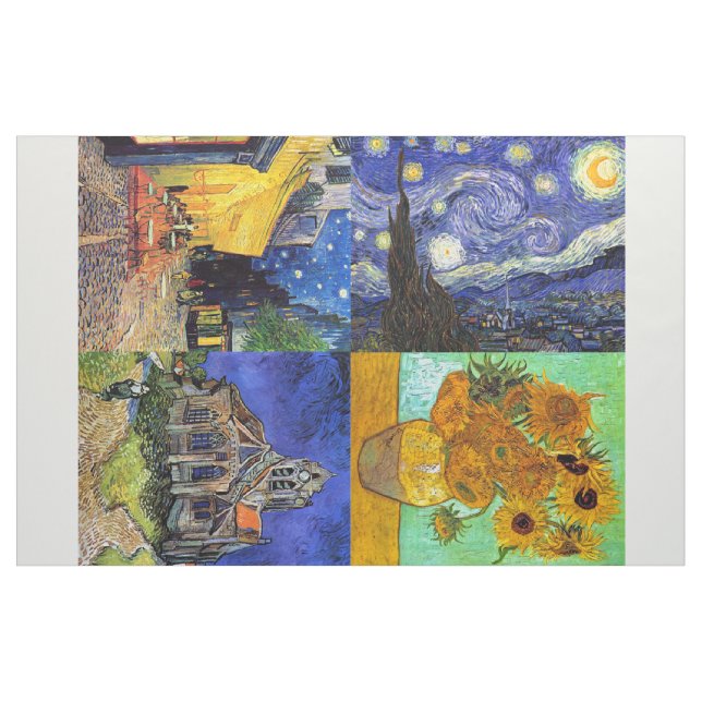 Van Gogh 4-up Starry Night Café Stoff (Yard (91,4 cm))