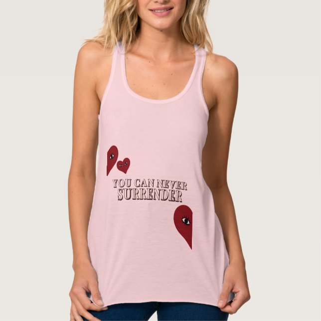 Van Gogh Abstrakt Red Heart Face Tank Top (Vorderseite)
