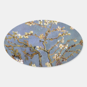 Van Gogh Almond Blossom Ovaler Aufkleber