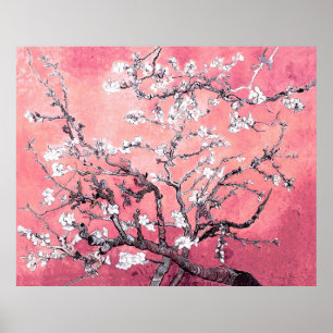 Van Gogh Almond Blossom pfirsich pink Poster