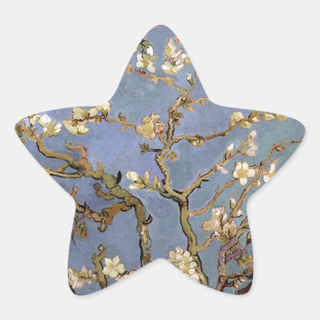 Van Gogh Almond Blossom Stern-Aufkleber (Vorderseite)