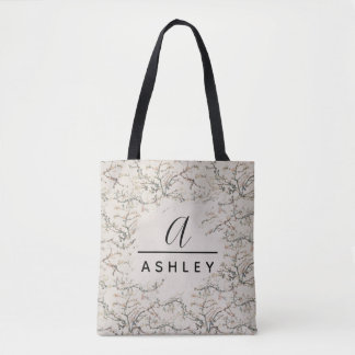 Van Gogh Almond Blossom Vintage White Monogramm