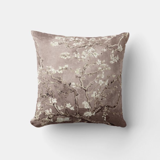 Van Gogh Almond Blossoms Beige Kissen (Vorderseite)