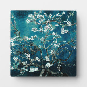 Van Gogh Almond Blossoms Dark Aquamarin Fotoplatte