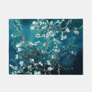 Van Gogh Almond Blossoms Dark Aquamarin Fußmatte