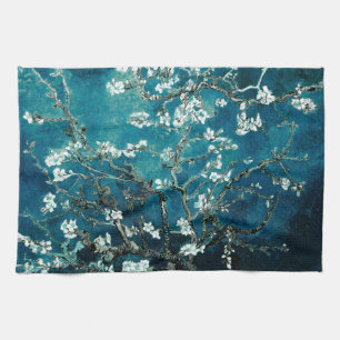 Van Gogh Almond Blossoms Dark Aquamarin Geschirrtuch