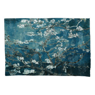 Van Gogh Almond Blossoms Dark Aquamarin Kissenbezug