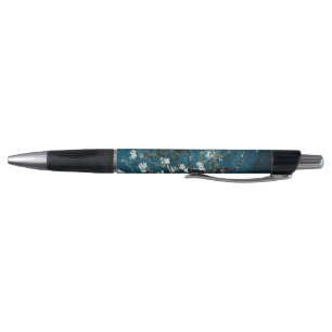 Van Gogh Almond Blossoms Dark Aquamarin Kugelschreiber
