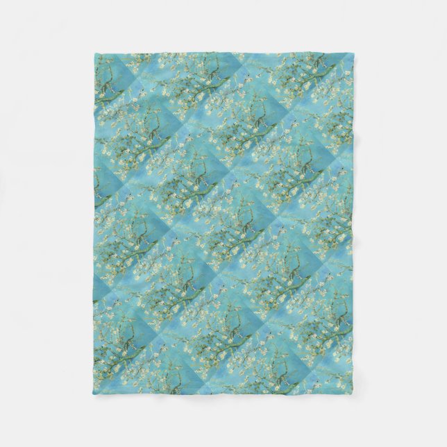 Van Gogh Almond Blossoms Fleecedecke (Vorderseite)