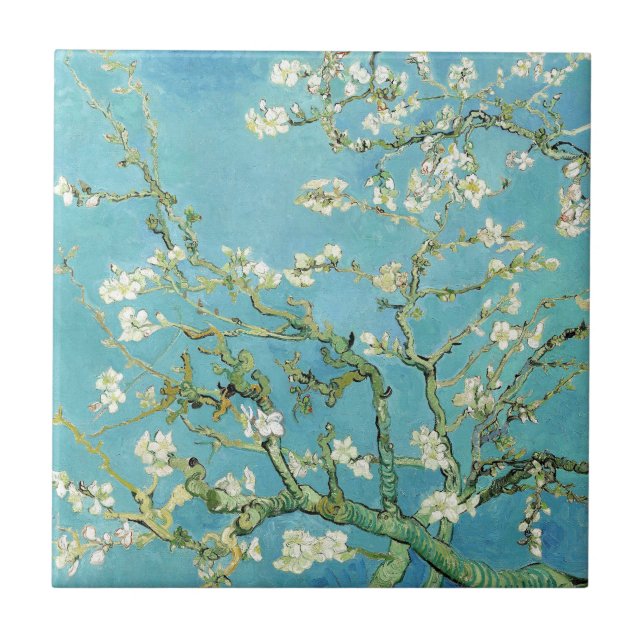 Van Gogh Almond Blossoms Fliese (Vorderseite)
