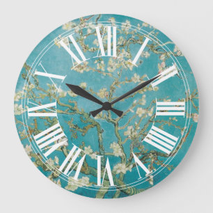 Van Gogh almond blossoms Große Wanduhr