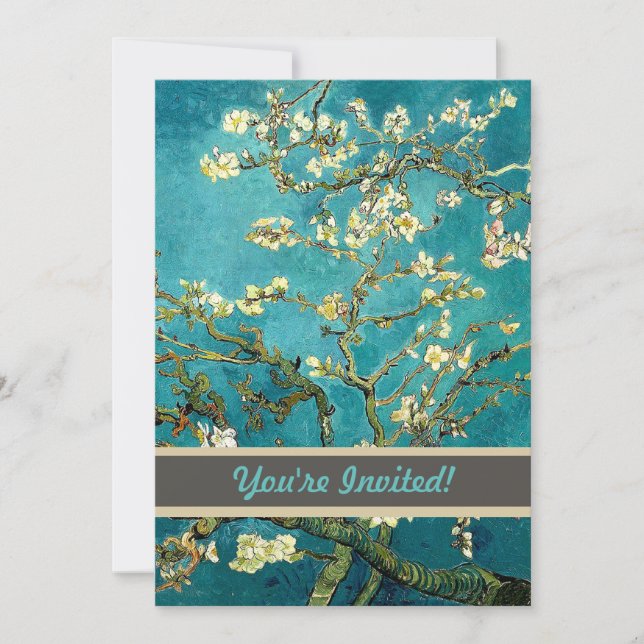 Van Gogh Almond Blossoms Klassischer Impressionism Einladung (Vorderseite)