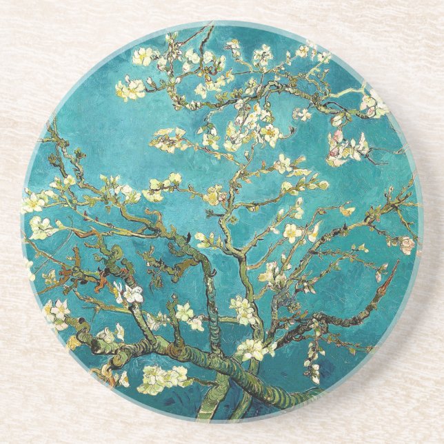 Van Gogh Almond Blossoms Klassischer Impressionism Getränkeuntersetzer (Vorne)