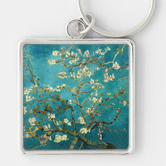 Van Gogh Almond Blossoms Klassischer Impressionism Schlüsselanhänger (Vorne)