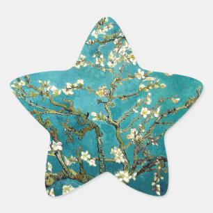 Van Gogh Almond Blossoms Klassischer Impressionism Stern-Aufkleber
