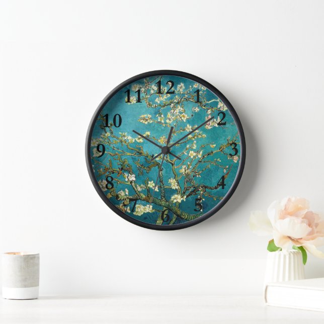 Van Gogh Almond Blossoms Klassischer Impressionism Uhr (Zuhause)