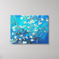 Van Gogh Almond Blossoms leuchtend türkis