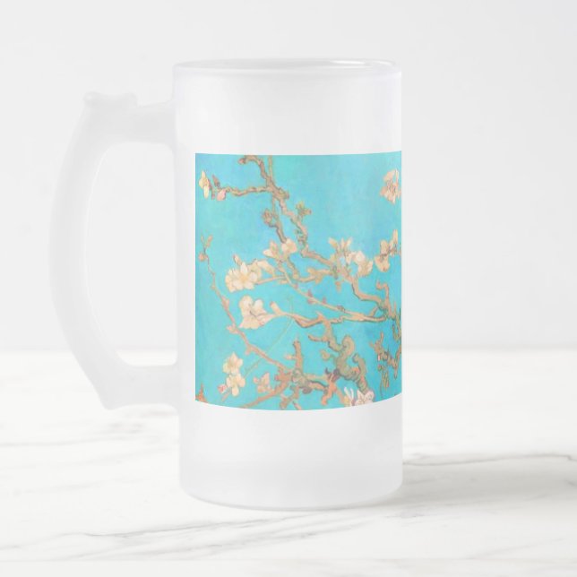 Van Gogh Almond Blossoms Mattglas Bierglas (Links)