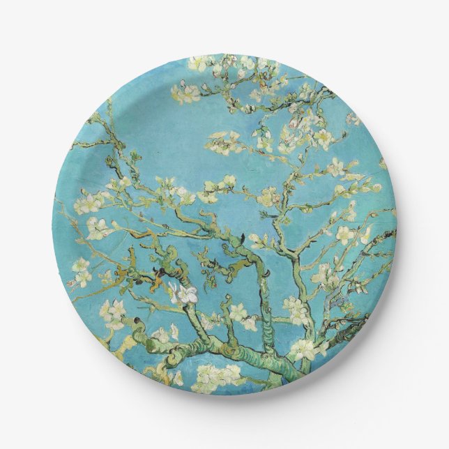 Van Gogh Almond Blossoms Pappteller (Vorderseite)