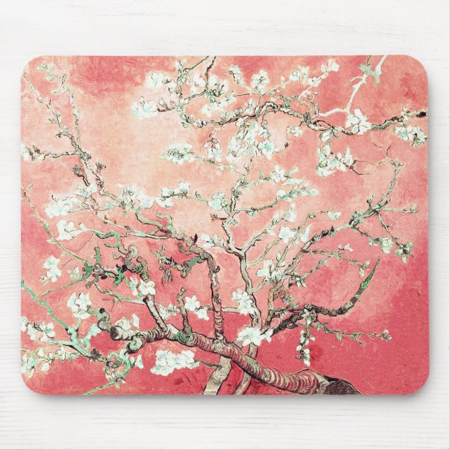 Van Gogh Almond Blossoms Peach Mousepad (Vorne)