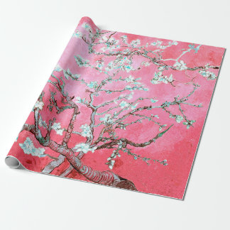 Van Gogh Almond Blossoms Pink Blau Geschenkpapier