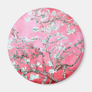 Van Gogh Almond Blossoms Pink Blau Magnet