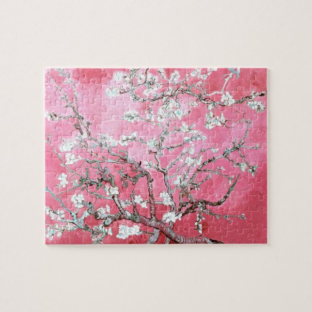 Van Gogh Almond Blossoms Pink Blau Puzzle (Horizontal)