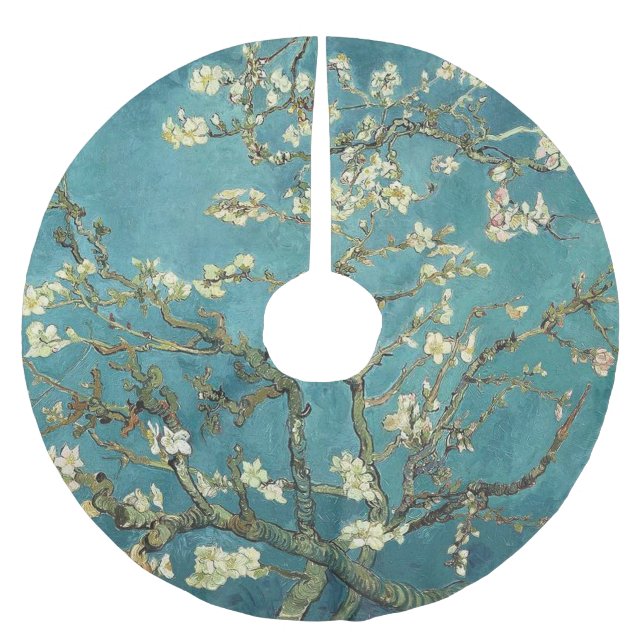 Van Gogh Almond Blossoms Polyester Weihnachtsbaumdecke (Vorderseite)
