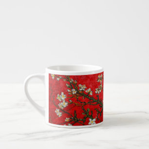 Van Gogh Almond Blossoms Red Espressotasse