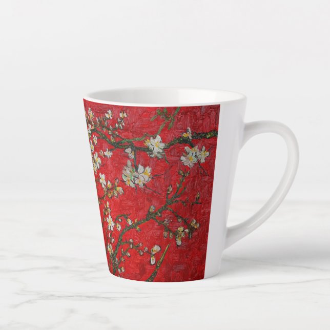 Van Gogh Almond Blossoms Red Milchtasse (Rechts)